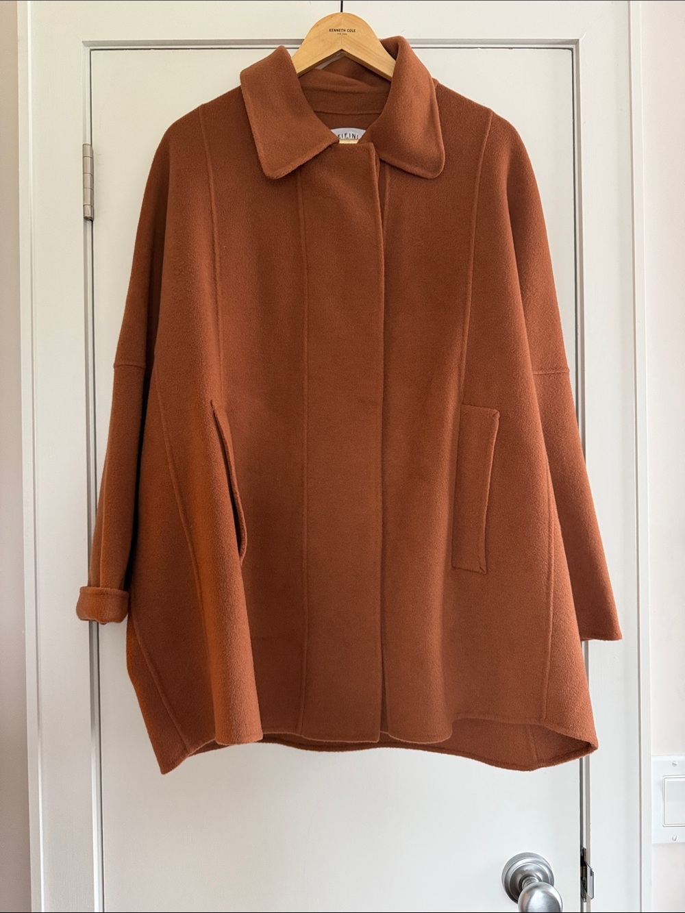 Seifini Cashmere oversized  Coat  Rust Brown Women Size:L